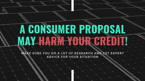 Consumer Proposal Can Damage Credit